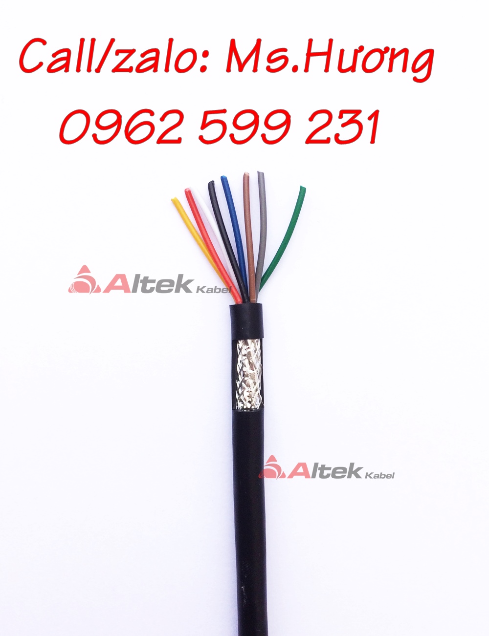 Cáp tín hiệu Altek kabel, cáp chống nhiễu 4x.022, 6x0.22, 8x0.22 mm2